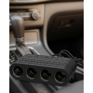 4 Çakmak Girişli Araç Çoklayıcı Type C ve USB Destekli Güvenli Güç Dağıtıcı