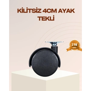 4 cm Kilitsiz Mobilya Ayağı Tekli Kolay Dönen Masa ve Sehpa Ayağı