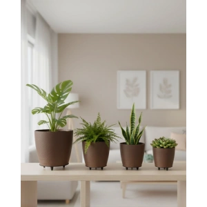 4LÜ VAZO KAHVERENGİ