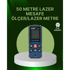 50 Metre Lazer Mesafe Ölçer Profesyonel Dijital Ölçüm Cihazı