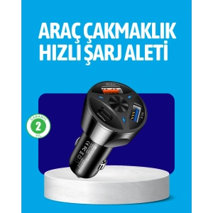 55W Güçlü Araç Şarj Cihazı Power Delivery Destekli