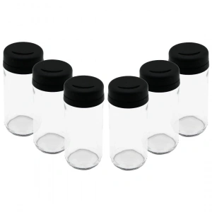 6 PARÇA CAM BAHARATLIK TUZLUK PLASTİK KAPAK 225 ML