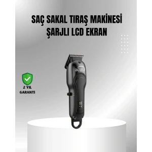 7000 RPM Güçlü Motorlu LCD Göstergeli Şarjlı Tıraş Makinesi