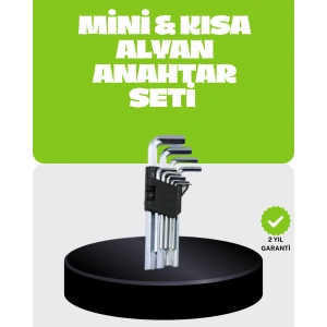 9 Parça Alyan Anahtar Seti Bisiklet Mobilya ve Otomotiv Uyumlu