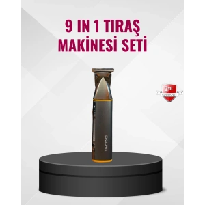 9’u 1 Arada Çoklu Bakım Tıraş Seti Profesyonel Saç Sakal Kesme