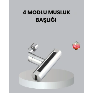 ABS Pirinç Alaşımlı Musluk Başlığı 4 Modlu 360° Dönebilen ve Ekonomik