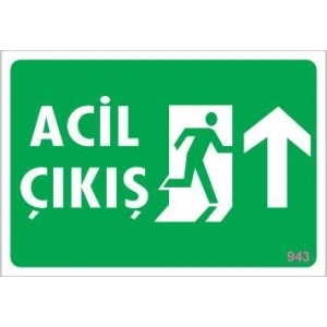 Acil Çıkış Uyarı Levhası 17,5x25 KOD:943