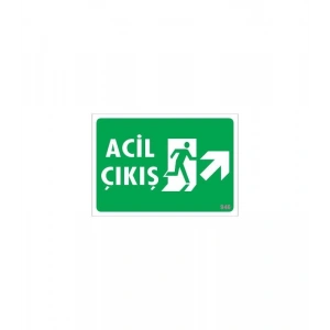 Acil Çıkış Uyarı Levhası 17,5x25 KOD: 946