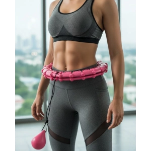 Akıllı Hula Hoop Çemberi 24 Parça Ayarlanabilir Mor Zayıflama Halkası