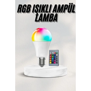 Akıllı RGB Led Ampul Led Uzaktan Kumandalı Renk Değiştiren Ampul