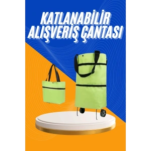 Alışveriş Çantası Katlanabilir Pazar Arabası Tekerlekli Pazar Arabası Katlanabilir
