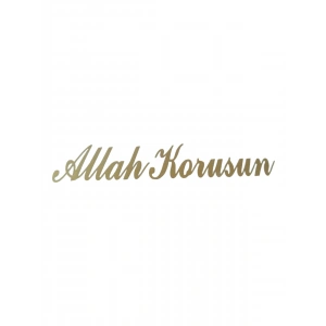 Allah Korusun Yazılı Oto Sticker Gold 14x3cm