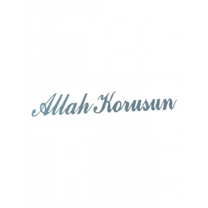 Allah Korusun Yazılı Oto Sticker Gri 14x3cm