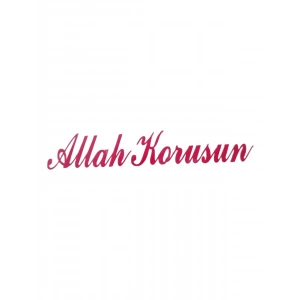 Allah Korusun Yazılı Oto Sticker Kırmızı 14x3cm