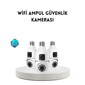 Ampul Tipi WiFi Kamera 2MP Lensli Full HD Görüntü ve Akıllı Hareket Algılama