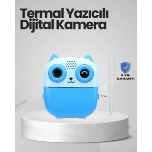 Anında Baskı Yapabilen Çocuk Fotoğraf Makinesi Hafıza Kart Destekli