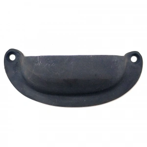 Antika Tarz Dekoratif Pirinç Düz Tas Mobilya Kulbu - 37x87 mm, Oksit