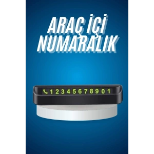 Araç İçi Numaratör Numaralık Oto Cam Kartı Fosforlu Numaratör