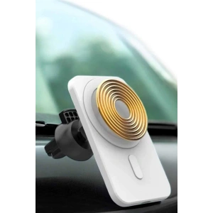 araç uyumlu Kablosuz 15W Taşınabilir Şarj Aleti Çift Kablo