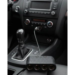 Araçlar İçin 4’lü Çakmak Çoklayıcı Type C USB ve Koruma Sistemli