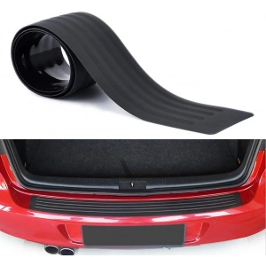 Arka Tampon Üstü Bagaj Eşiği Koruyucu Şerit 90cm Siyah