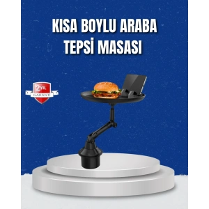 Ayarlanabilir Araç İçi Bardaklık Tepsisi 9 İnç Geniş Alan ve Telefon Standlı