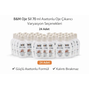 B&M Oje Sil 70 ml Asetonlu Oje Çıkarıcı Güçlü Formül 24 ADET