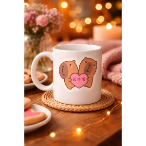 Be Mine Sevimli Ayıcık Tasarımlı Porselen Kupa Model 43 – Aşk Temalı Sevgili Kupası – Özel Gün Hediyesi