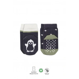 Bistyle Hayvan Figürlü Kaymaz Erkek Soket Çorap 2Li BS10119 Antrasit