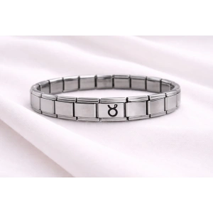 Boğa Burcu Çelik Nomination Bileklik | ? Burç Simgeli Paslanmaz Çelik Kadın Erkek Bileklik