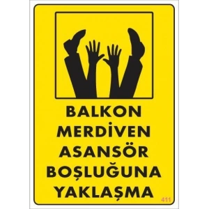 Boşluğa Yaşlaşma Uyarı Levhası 25x35 KOD:411