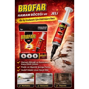 Brofar Jel Hamam Böceği ve Karınca Jeli 5 gr Etkili Haşere İlacı Ev İçi Kullanım 1 Adet