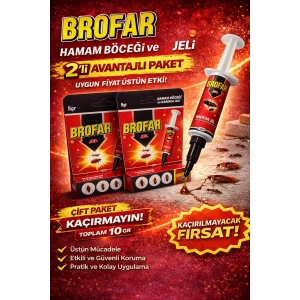 Brofar Jel Hamam Böceği ve Karınca Jeli 5 gr Etkili Haşere İlacı Ev İçi Kullanım 2 Adet