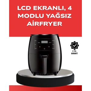 Büyük Boy 6 Litre Airfryer 2400W Sesli Uyarı LCD Ekran