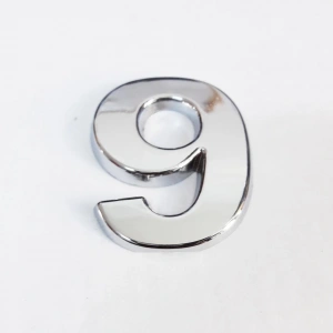 Cemax 9 Rakamı 3,75 cm Krom Yapışkanlı