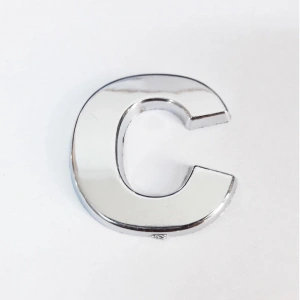 Cemax C Harfi  3,75 cm Krom Yapışkanlı