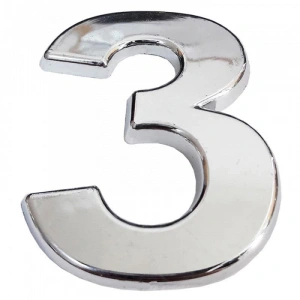 Cemax Krom Yapışkanlı 3 Rakamı 5 cm