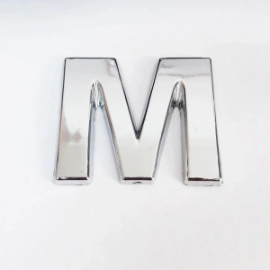 Cemax M Harfi  3,75 cm Krom Yapışkanlı