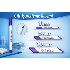 Cilt İşaretleme Kalemi Steril Cerrahi Marker Kalem 1 ADET