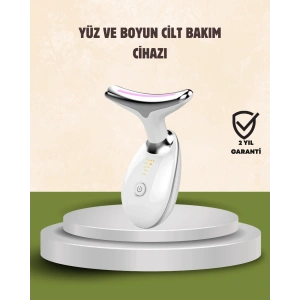 Cilt Yenileyici Şarjlı Güzellik Aleti – Pozitif/Negatif İyon, Titreşimli Masaj ve Kırmızı-Mavi-Yeşil Işıkla