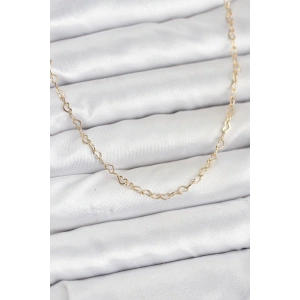 CM 14K Gold Renk Kalp Zincirli Kadın Kolye
