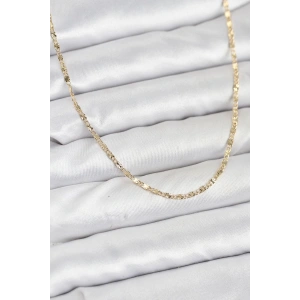 CM 14K Gold Renk Lazer İnce Zincirli Kadın Kolye