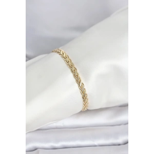 CM 14K Gold Renk Sarmal Zincir Model Kadın Bileklik