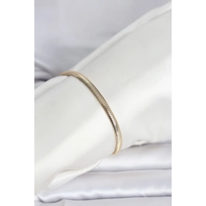 CM 14K Gold Renk Yassı Yılan Zincir Model Kadın Bileklik