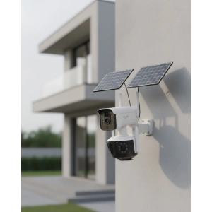 Çoklu Lensli 9MP Solar IP Kamera Uzaktan İzleme ve Alarm Bildirimli