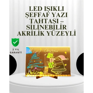 Dekoratif LED Yazı Tahtası – Silinebilir, Neon Kalemli, Planlama ve Hatırlatma İçin İdeal