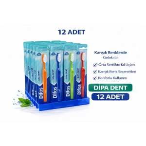 Difas Dipa Dent Medium Diş Fırçası Orta Sert 12 ADET