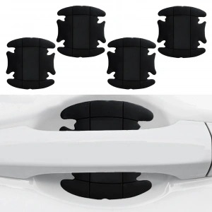 Dış Kapı Kolu Koruma Bandı Silikon 4 Parça Siyah