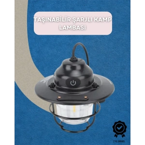 Dış Mekan İçin Şık LED Fener – 4400mAh Pil, IPX4 Su Geçirmez, Asılabilir