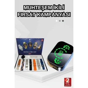 Dokunmatik Akıllı Saat Yeni Nesil Kulaklık Kampanyası Bluetooth Bağlantılı ANC Özelliği